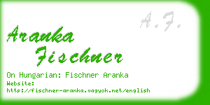 aranka fischner business card